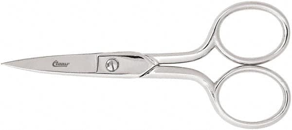 Clauss - 1" LOC, 6-5/8" OAL Carbon Steel Curved Scissors - Offset Handle, For Paper, Fabric - Exact Tooling