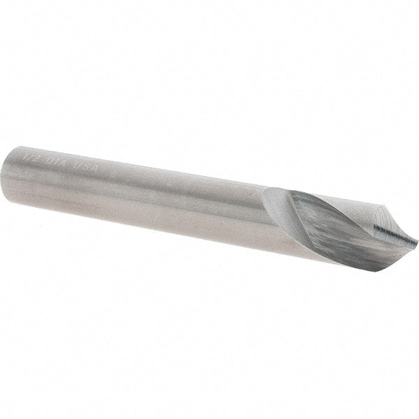 Chicago-Latrobe - 1/2" Body Diam, 90°, 3-3/4" OAL, Solid Carbide Spotting Drill - Exact Tooling