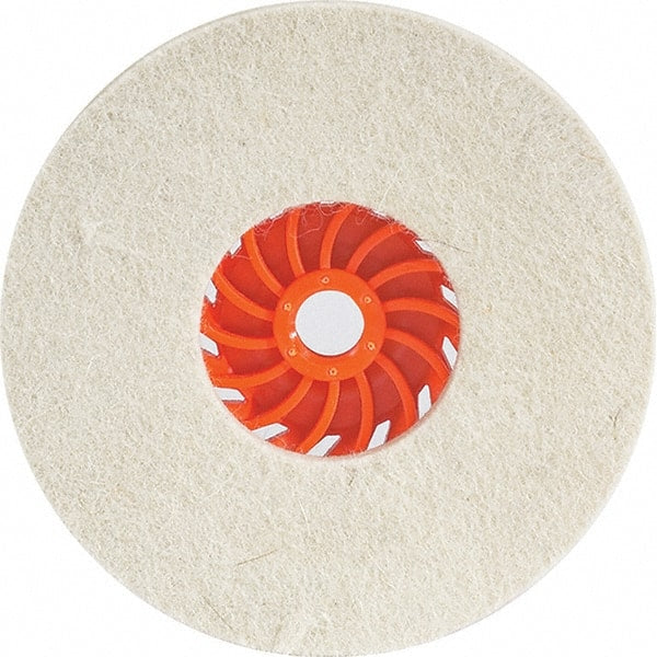 WALTER Surface Technologies - 5" Diam x 1/2" Thick Unmounted Buffing Wheel - Felt Cup Disc, 5/8-11 Arbor Hole, Hard Density - Exact Tooling