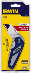 Irwin - Fixed Folding Utility Knife - Metal Handle, 1 Blade Included - Exact Tooling