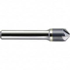 Melin Tool - 3/4" Head Diam, 1/2" Shank Diam, 6 Flute 82° Solid Carbide Countersink - Exact Tooling