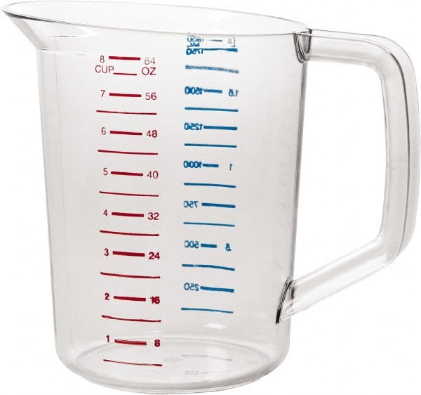 Rubbermaid - 2 Quart Polycarbonate Measuring Cup - 125 ml Graduation - Exact Tooling