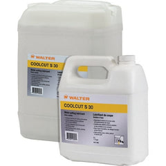 WALTER Surface Technologies - CoolCut S-30, 20 L Jug Cutting Fluid - Water Soluble, For Broaching, Drilling, Grinding, Milling, Reaming, Sawing, Shaping, Turning - Exact Tooling