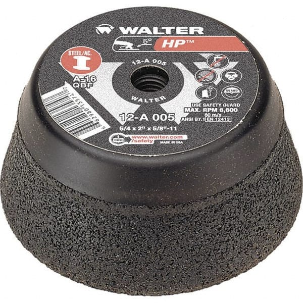 WALTER Surface Technologies - 5" Diam, Surface Grinding Wheel - Aluminum Oxide/Silicon Carbide Blend, Type 11, Resinoid Bond - Exact Tooling