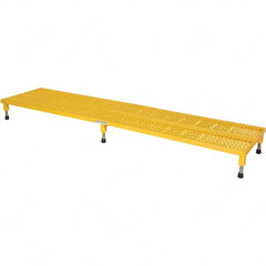 Vestil - 5" High x 24" Wide x 96" Deep, Yellow Step Stand - Steel, 500 Lb Capacity - Exact Tooling