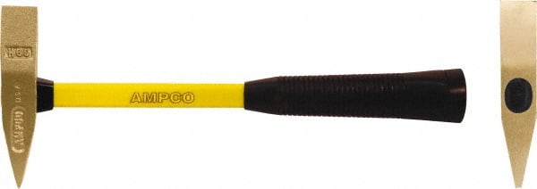 Ampco - 1-1/2 Lb Head Scaling Hammer - 11" OAL, Fiberglass Handle - Exact Tooling
