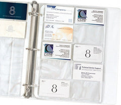 C-LINE - 10 Piece Clear Business Card/ID Protectors - 11-1/4" High x 8-1/8" Wide - Exact Tooling