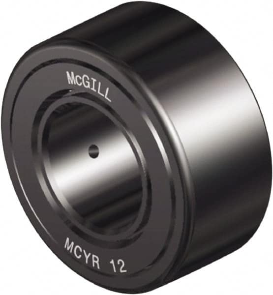 McGill - 30mm Bore, 62mm Roller Diam x 29mm Width, Steel Crowned Yoke Roller - 9,326 Lb Dynamic Load Capacity, 29mm Overall Width - Exact Tooling