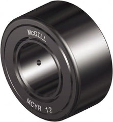 McGill - 40mm Bore, 80mm Roller Diam x 35mm Width, Steel Crowned Sealed Yoke Roller - 13,118 Lb Dynamic Load Capacity, 32mm Overall Width - Exact Tooling