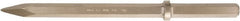 Ampco - 21" OAL, 3/4" Shank Diam, Point Chisel - Round Drive, Hex Shank - Exact Tooling