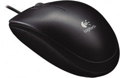 Logitech - Black Corded Mouse - Use with Mac OS X, Windows XP, Vista 7, 8 - Exact Tooling