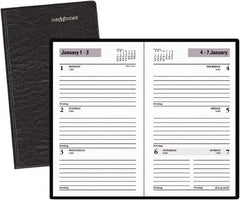 DayMinder - 52 Sheet, 3-1/2 x 6-3/16", Weekly Planner - Black - Exact Tooling