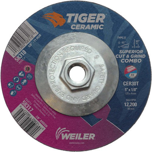5X1/8 TIGER CERAMIC T27 COMBO WHL - Exact Tooling