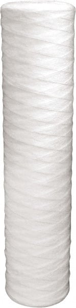 Value Collection - 4-1/2" OD, 50µ, Polypropylene String-Wound Cartridge Filter - 20" Long, Reduces Dirt & Rust - Exact Tooling