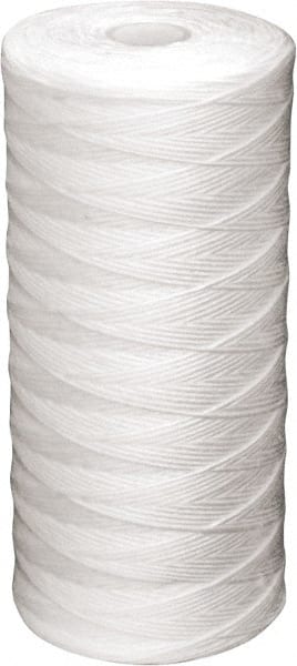 Value Collection - 4-1/2" OD, 50µ, Polypropylene String-Wound Cartridge Filter - 9-7/8" Long, Reduces Dirt & Rust - Exact Tooling