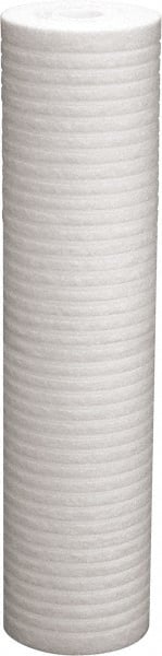 Value Collection - 4-3/8" OD, 5µ, Polypropylene Melt Blown-Thermal Bonded Cartridge Filter - 20" Long, Reduces Dirt & Rust - Exact Tooling