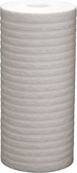 Value Collection - 4-3/8" OD, 5µ, Polypropylene Melt Blown-Thermal Bonded Cartridge Filter - 9-7/8" Long, Reduces Dirt & Rust - Exact Tooling