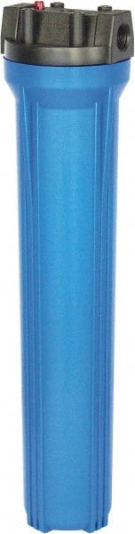 Value Collection - 3/4 Inch Pipe, FNPT x FNPT End Connections, 2-1/2 Cartridge Outside Diamerter, 20 Inch Long Cartridge, 22.5 Inch Long, Cartridge Filter Housing without Cartridge - Exact Tooling