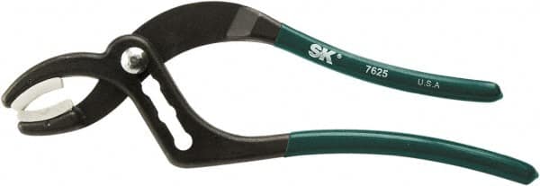 SK - 10" OAL, 2-1/2" Max Capacity, 44mm Jaw Length x 1.44" Jaw Width, 4 Position Soft Jaw Tongue & Groove Pliers - Curved Jaws, Vinyl Handles - Exact Tooling