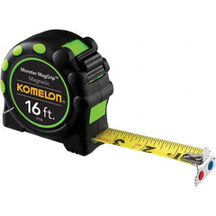 Komelon - 16' x 1" Yellow Blade Tape Measure - Exact Tooling