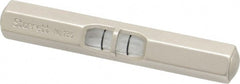Starrett - 2-1/2 Inch Long, Horizontal, Tubular and Pocket Level - Satin Nickel-Plated, 1 Vial - Exact Tooling