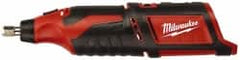 Milwaukee Tool - 12 Volt, Cordless Rotary Tool Kit - 5,000 to 32,000 RPM, Battery Not Included - Exact Tooling