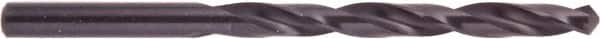 National Twist Drill - 9.6mm 118° High Speed Steel Jobber Drill - Oxide Finish, Right Hand Cut, Spiral Flute, Straight Shank, 5-1/4" OAL - Exact Tooling
