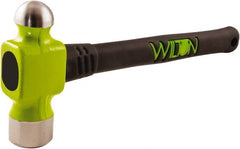 Wilton - 1-1/2 Lb Head Drop Forged Steel Ball Pein Hammer - Steel Handle with Grip, 14" OAL, Steel Rods Throughout for Added Strength - Exact Tooling