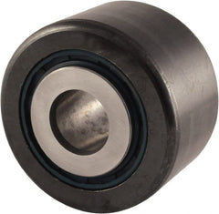 RBC Bearings - 1/2" Bore, 1-3/4" Roller Diam x 1" Roller Width, Carbon Steel Sealed Yoke Cam Follower - 8,200 Lb Dynamic Load Capacity, 1-1/16" Overall Width - Exact Tooling