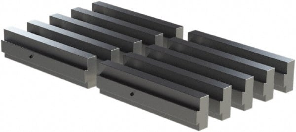 CarveSmart - 3/4" Wide x 2" High x 3/4" Thick, Flat/No Step Vise Jaw - Soft, Aluminum, Fixed Jaw, Compatible with 6" Vises - Exact Tooling