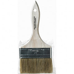 Krylon - 5/8" Flat White China Bristle Chip Brush - 2" Bristle Length, 4" Wood Beavertail Handle - Exact Tooling