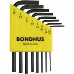 Bondhus - Hex Key Sets Tool Type: Hex Handle Type: L-Key Short Arm - Exact Tooling