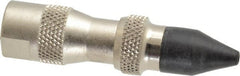 Coilhose Pneumatics - 125 Max psi Rubber Push Button Blow Gun - 1/4 NPT, 3" Tube Length, Nickel Plated Brass - Exact Tooling