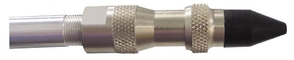 Coilhose Pneumatics - 125 Max psi Rubber Push Button Blow Gun - 1/4 NPT, 27" Tube Length, Nickel Plated Brass - Exact Tooling