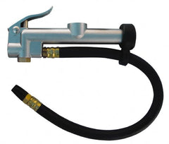 Acme - 120 Max psi Inflator Gauge - Straight Push On Chuck, 1/4 FPT, 10 to 120 psi Pressure Range - Exact Tooling