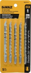 DeWALT - 4" Long, 6 Teeth per Inch, Cobalt Jig Saw Blade - Toothed Edge, 1/4" Wide x 0.06" Thick, T-Shank - Exact Tooling