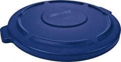 Rubbermaid - Round Lid for Use with 44 Gal Round Trash Cans - Blue, Plastic, For 2643 Brute Trash Cans - Exact Tooling