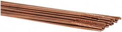 Welding Material - 36 Inch Long, 3/32 Inch Diameter, Bare Coated, Carbon Steel, TIG Welding and Brazing Rod - 10 Lb., Industry Specification ER70S2 - Exact Tooling