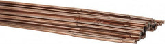 Welding Material - 36 Inch Long, 1/16 Inch Diameter, Copper Coated, Carbon Steel, TIG Welding and Brazing Rod - 10 Lb., Industry Specification R45 - Exact Tooling