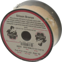 Welding Material - ERCuSi-A, 0.023 Inch Diameter, Silicon Bronze MIG Welding Wire - 2 Lb. Roll - Exact Tooling