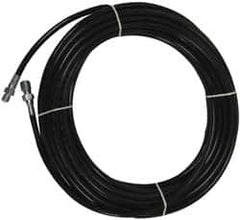 Value Collection - 1/4" ID x 1/2" OD, 4,400 Working psi, Black Thermoplastic Polyurethane Sewer Hose - 50' Long, -40 to 160°F - Exact Tooling