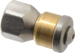 Value Collection - 3,000 psi Rotating, Sewer Pressure Washer Nozzle - 8mm Orifice Diam, 1/4" Thread - Exact Tooling
