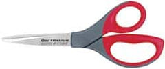 Clauss - 3-1/2" LOC, 8" OAL Titanium Shears - Right Hand, Straight Handle, For General Purpose Use - Exact Tooling