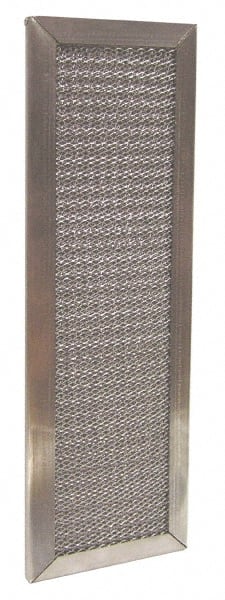Made in USA - 10" Noml Height x 20" Noml Width x 2" Noml Depth, 75% Capture Efficiency, Permanent Air Filter - MERV 4, Aluminum Mesh, Integrated Aluminum Frame, 350 Max FPM, 1,000 CFM - Exact Tooling