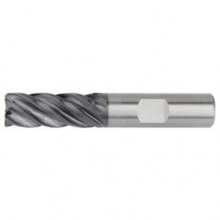 3/8x3/8x7/8x2-1/2 5FL Square Carbide End Mill-Round Shank-AlTiN - Exact Tooling
