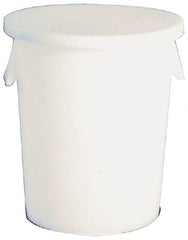 Bayhead Products - 33 Gal Gray Round Trash Can - Polyethylene, 27" High - Exact Tooling