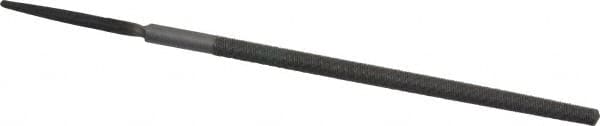 Value Collection - 4" Long, Smooth Cut, Round American-Pattern File - Double Cut, Tang - Exact Tooling