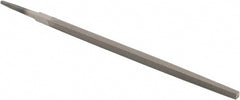 Value Collection - 10" Long, Second Cut, Square American-Pattern File - Double Cut, 3/8" Overall Thickness, Tang - Exact Tooling