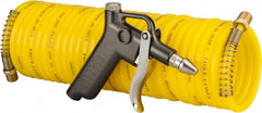 Value Collection - 1/4" ID Pistol Grip Air Gun - 25' Long Nylon Hose, 1/4" Inlet, NPT Thread, 200 Max psi - Exact Tooling