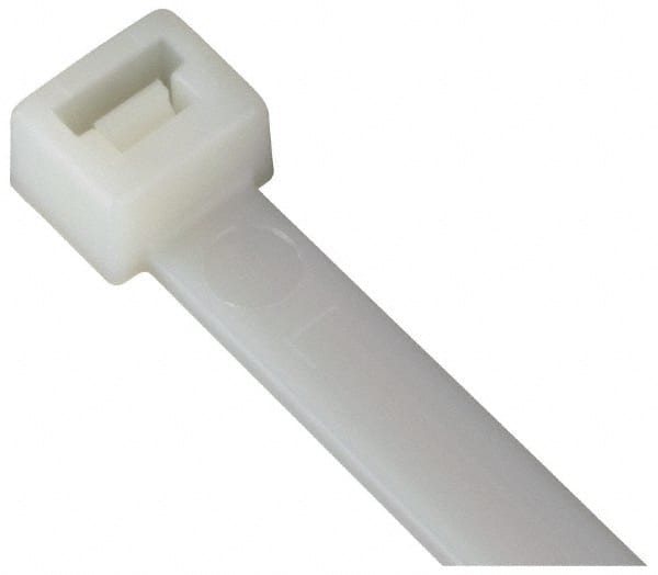 Thomas & Betts - 18" Long Natural (Color) Nylon Standard Cable Tie - 120 Lb Tensile Strength, 1.91mm Thick - Exact Tooling